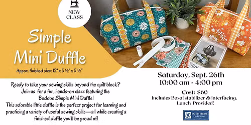 Simple Mini Duffle Class