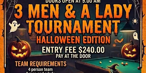 APRIL'S 9TH ANNUAL 3 MEN & LADY TOURNAMENT LIMIT 2100