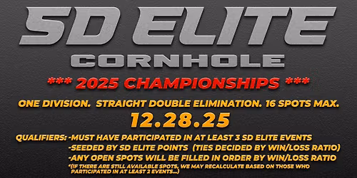 SD Elite Singles 2025 Championships 12.28.25