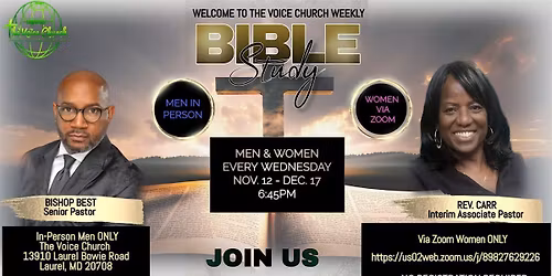 Men\u2019s Bible Study & Women\u2019s Bible Study