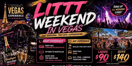 WEEKEND PACKAGE - POOL PARTY - NIGHTCLUBS - PARTYBUS - ALL INCLUSIVE