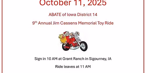 9th Annual Jim Cassens Memorial Toy Ride