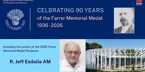 2026 Farrer Memorial Medal Presentation and Oration | Celebrating 90 Years