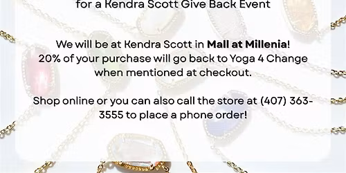 Kendra Scott Gives Back: Yoga 4 Change at Mall at Millenia