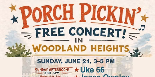 Porch Pickin' in Wooldand Heights - June