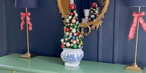 Holiday Ornament Topiary Make and Take with Sugarcoat Home