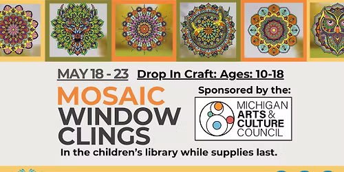 Drop In Mosaic Window Clings for Tweens and Teens