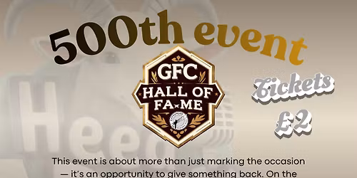 500th event - GFC Hall of fame -player of the season awards