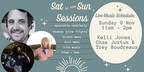 Brunch Show - Kelli Jones, Chas Justus and Trey Boudreaux (free show)