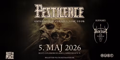 Rust In Peace: PESTILENCE (NL) + support: THORIUM (DK)