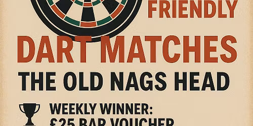 Friendly Darts Match - All abilities welcome