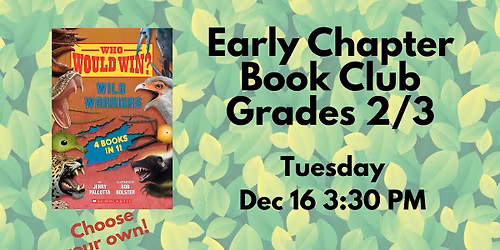 Early Chapter Book Club Grades 2 & 3