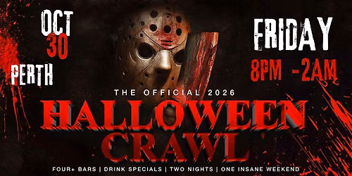 Perth Halloween Bar Crawl \u2014 Halloween Friday, Fri, Oct 30