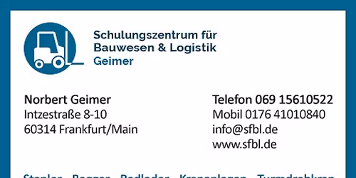 Seminare Staplerf\u00fchrerschein, Staplerschein Frankfurt Main