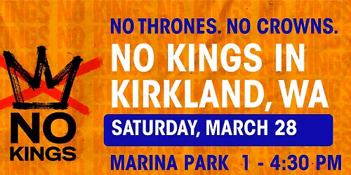 NO KINGS Kirkland - Rally, Food Drive, Peaceful March