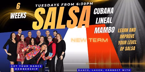 Salsa Cubana, Lineal, Mambo Tuesdays from 6:30pm JRDA
