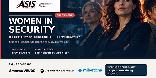 Women in Security Documentary Watch Party
