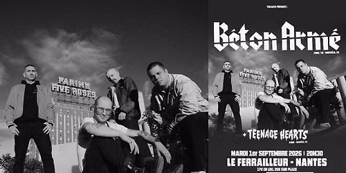 B\u00e9ton Arm\u00e9 + Teenage Hearts @Nantes \/ Le Ferrailleur 
