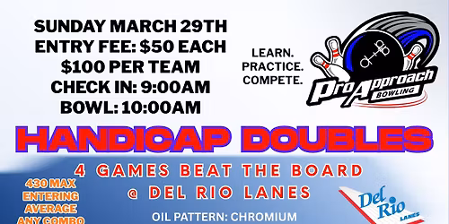 Pro Approach Handicap Doubles - 4 Games Beat The Board