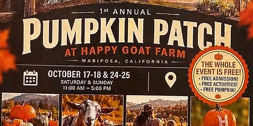 1st Annual Pumpkin Patch at Happy Goat Farm