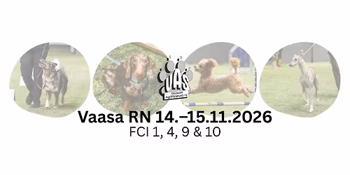 Vaasa RN 14.\u201315.11.2026 (FCI 1, 4, 9 & 10)