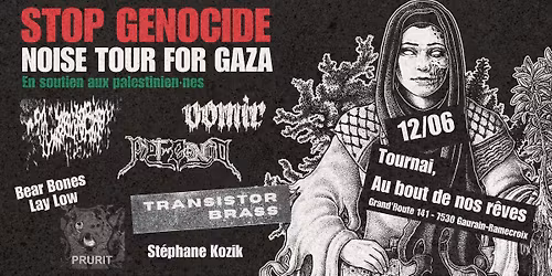 NOISE TOUR FOR GAZA - Piet DuCongo + Vomir + Bear Bones, Lay Low + others