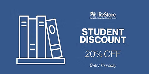 Thursday's Student Discount at the ReStore