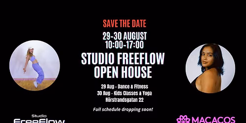 Studio FreeFlow Open House | 29\u201330 August
