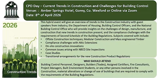 Current Trends in Construction and Challenges for Building Control:InPerson