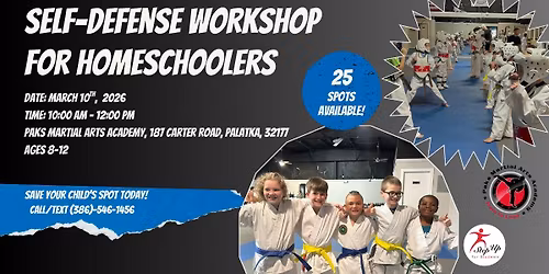 Self Defense Workshop for Homeschoolers