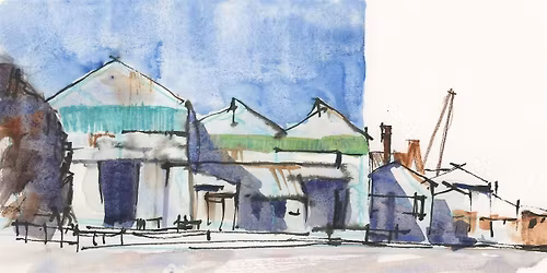 Sketching in Edges and Shapes with Liz Steel: 2 days on Cockatoo Island