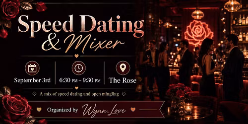 Wynn.Love Speed Dating & Mixer at The Rose Age 22-32