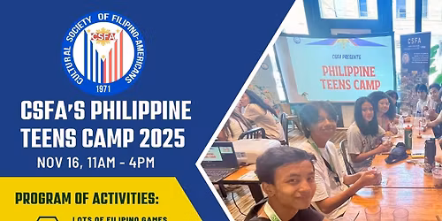 CSFA\u2019s Philippine Teens Camp \ud83c\uddf5\ud83c\udded 