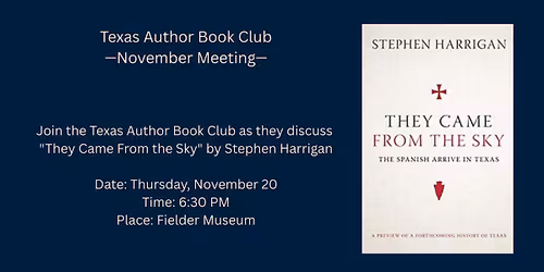 Texas Authors Book Club - November Meeting