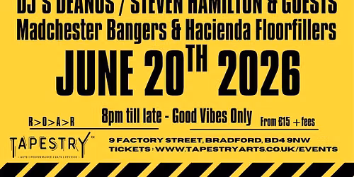 BRHACIENDA with The Manchester Anthems + DJ's Deanos \/ Steven Hamilton