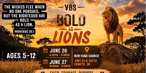 Bold As Lions VBS @ New Home Church