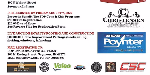 11th Annual FOP Pre-Scoop Cruise-In & Car Show