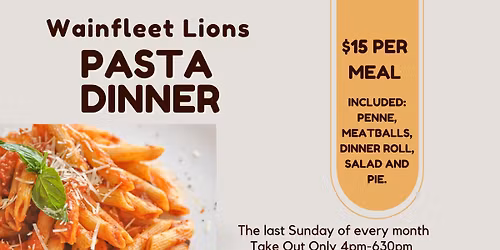 Wainfleet Lions Pasta Dinner