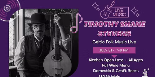 Live Music: Timothy Shane Stevens