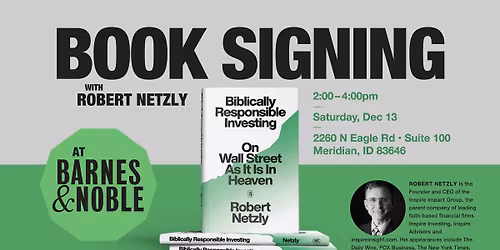Book Signing: Biblically Responsible Investing