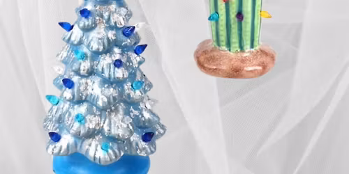 11in Ceramic Christmas Tree Lamp or 10in Cactus Lamp @ Latitude 42