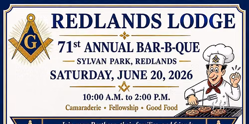 Redlands Masonic Lodge 71st annual BBQ