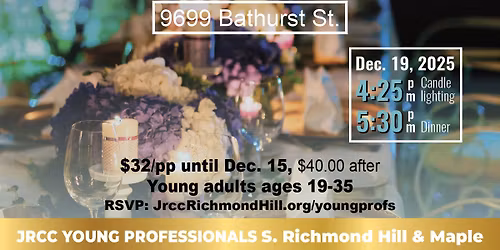 Shabbat Chanukah Dinner for Young Jewish Professionals