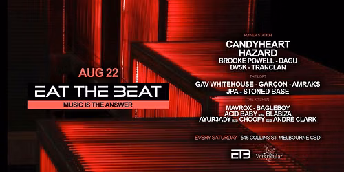 Eat The Beat Saturdays | Aug 22