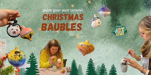 Christmas baubles ceramic painting in Haarlem for adults
