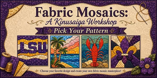 Fabric Mosaics: A Kinusaiga Workshop \u2014 Pick Your Pattern