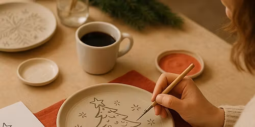 Sip & Sgraffito: Christmas Plate