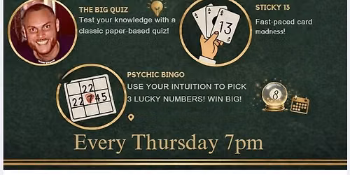 The Big Games Night - Quiz - Sticky 13 - Psychic Bingo