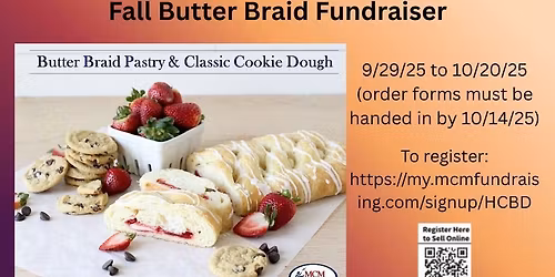 Fall Butter Braid Fundraiser Pick Up Date