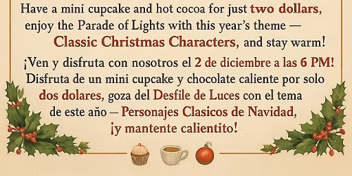 Mini cupcake and hot chocolate